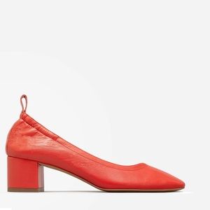 Everlane The Day Heel Bright Red shoes 8.5